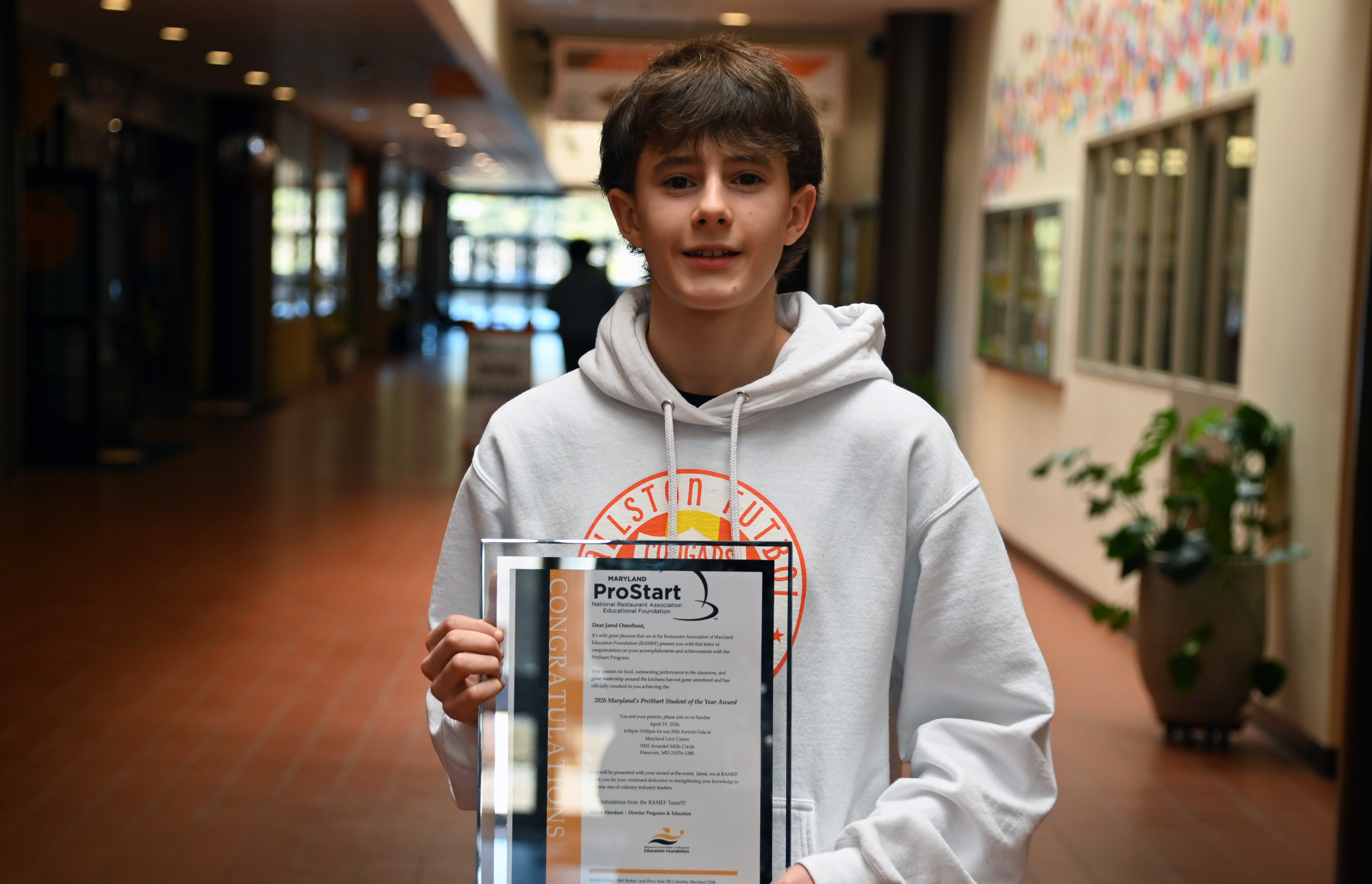 Fallston High School Student Named Maryland ProStart Student of the Year