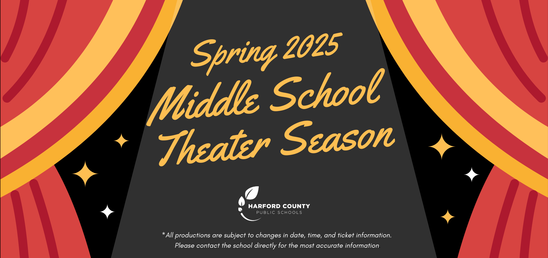 Middle School Spring 2025 Theater Schedule