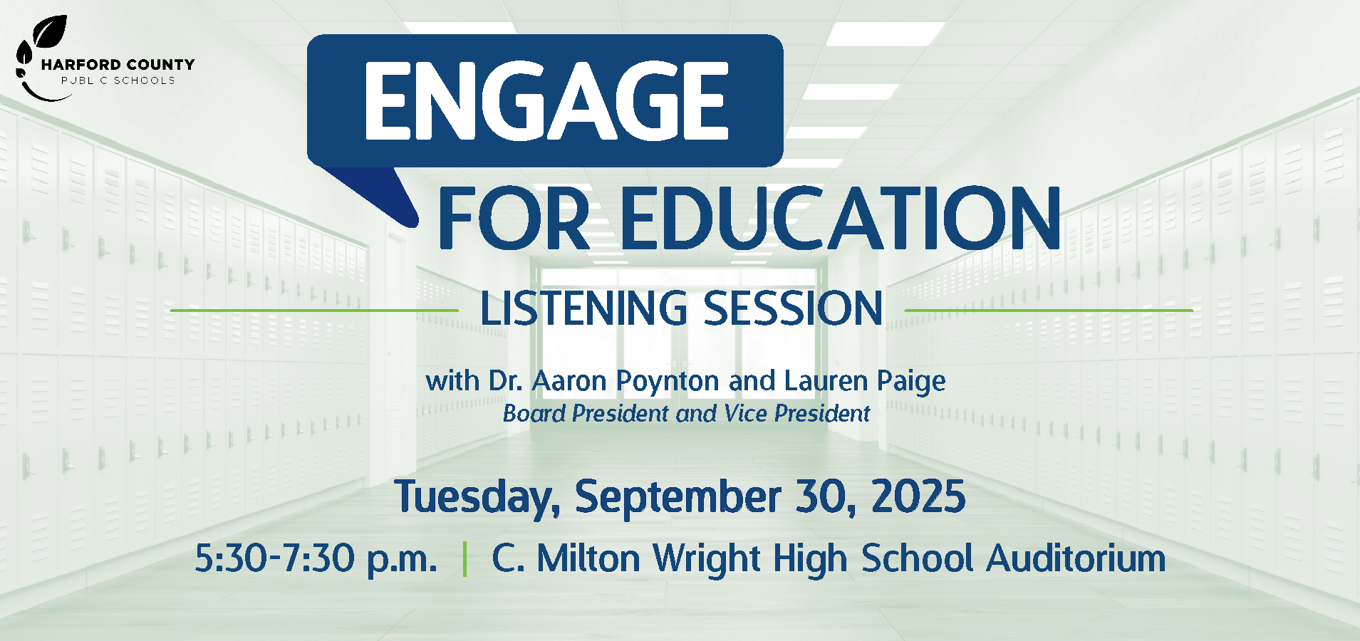 Engage for Education listening sessions with Dr. Aaron Poynton and Lauren Paige