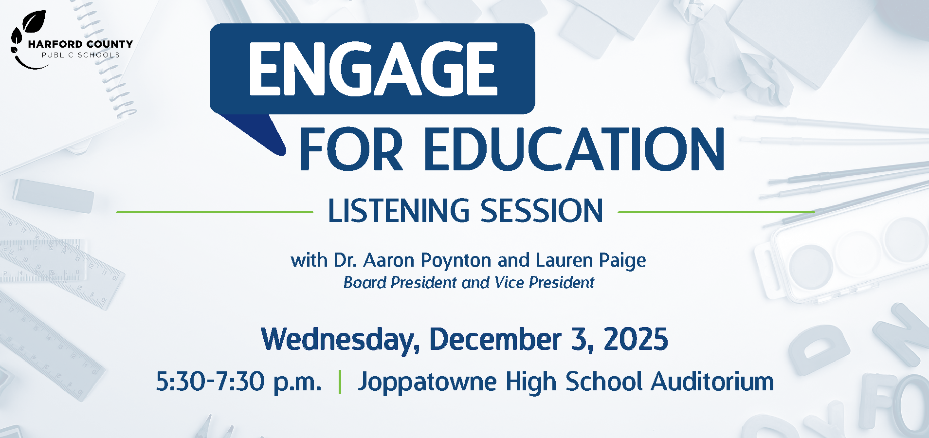 Engage for Education listening sessions with Dr. Aaron Poynton and Lauren Paige