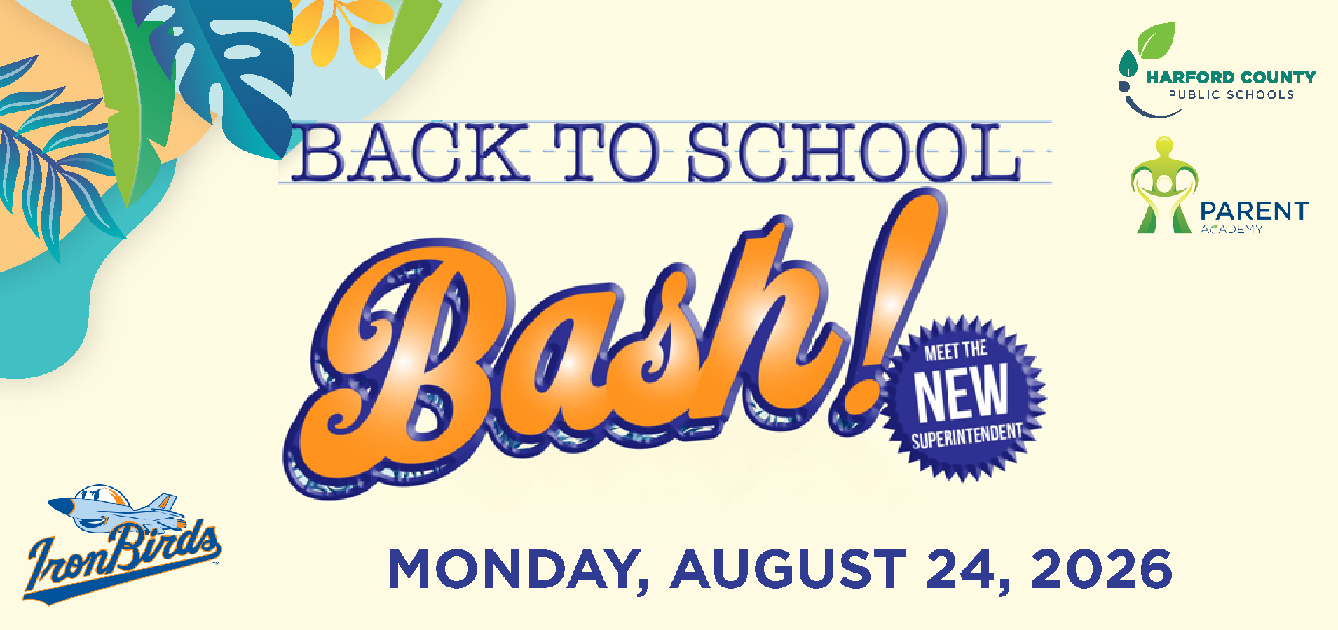 Join us for the Back to School Bash at Ripken Stadium on Monday, August 24, 2026!