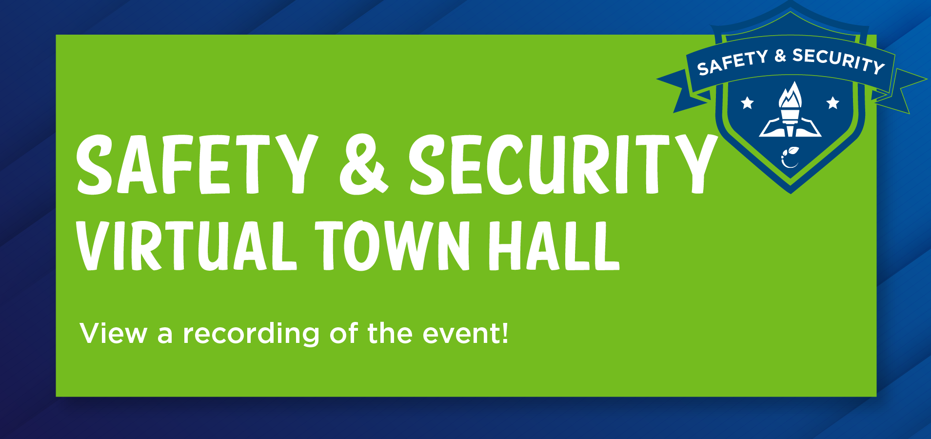 Safety and Security Virtual Town Hall