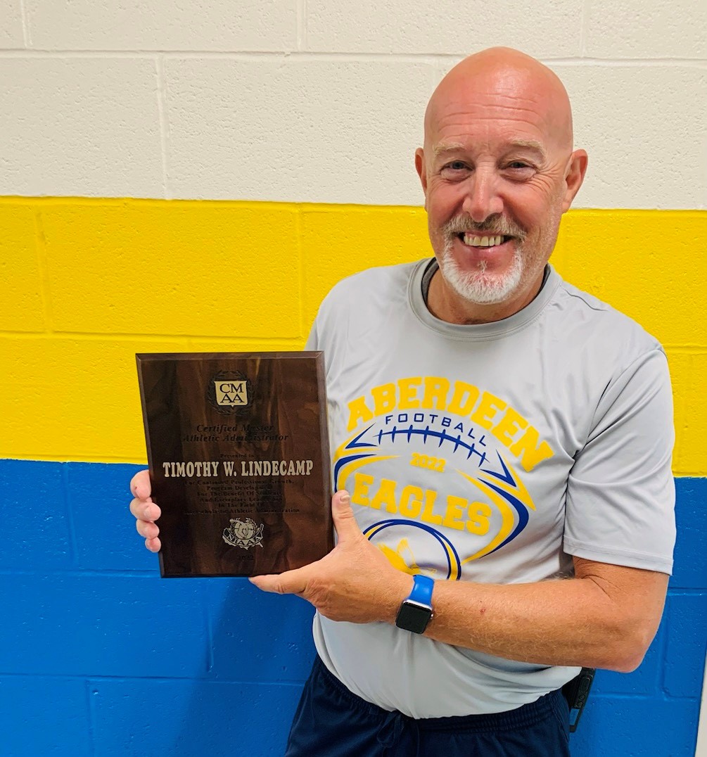 Photo of Aberdeen High School Physical Education Teacher and Athletic Director Earns Master Athletic Administrator Certification