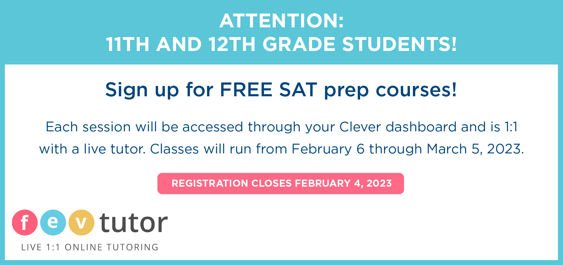 Sign up for FREE SAT prep courses