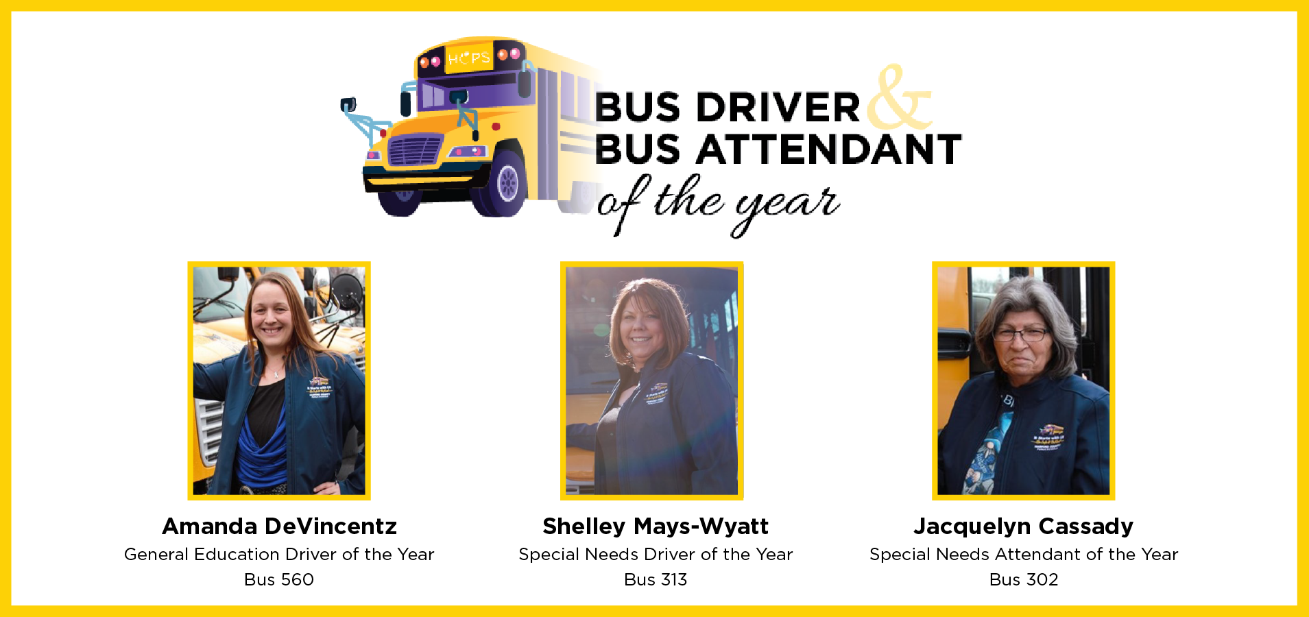 Photos of Bus Driver and Attendant of the Year