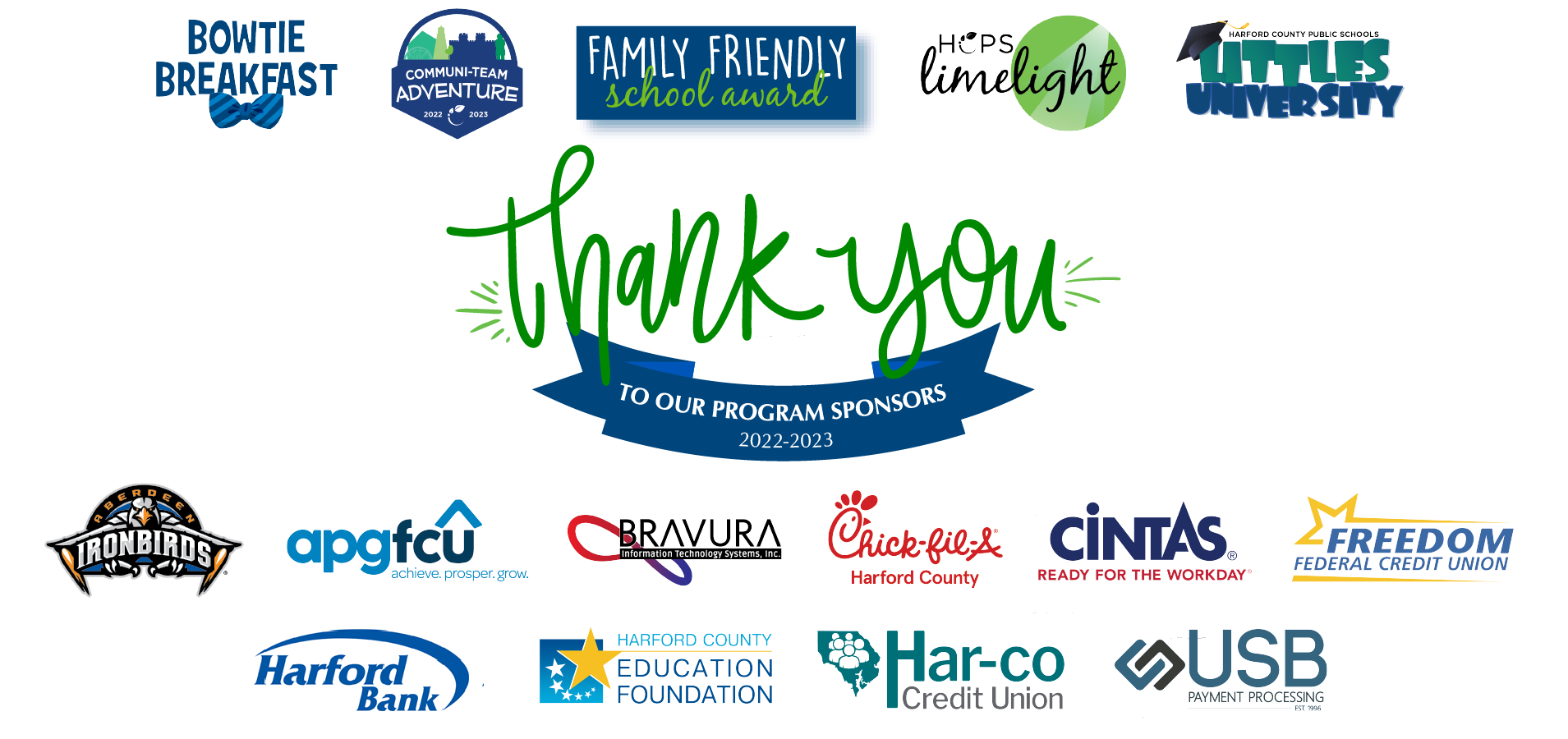 Thank you to our 2022-2023 recognition program sponsors!