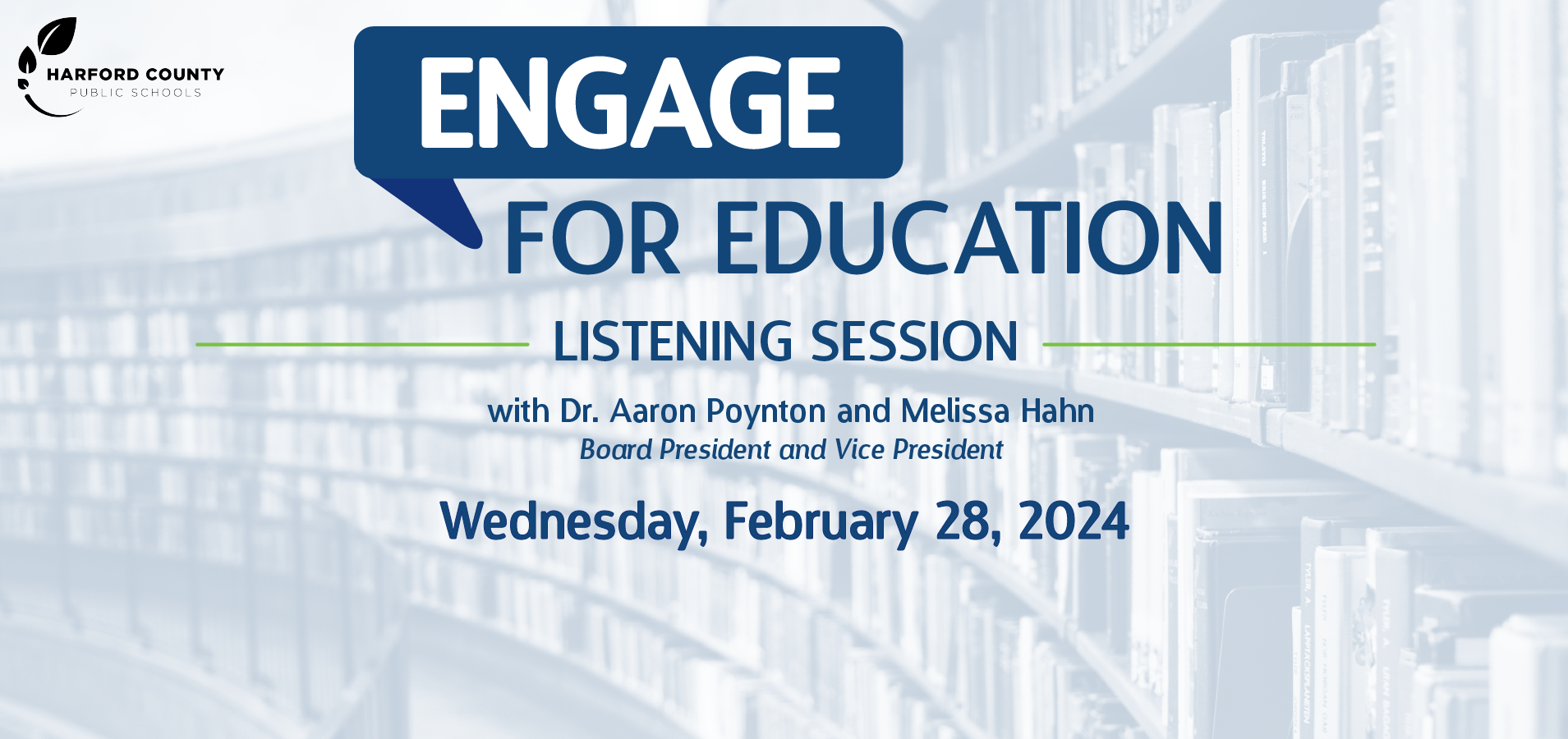 Engage for Education listening sessions with Dr. Aaron Poynton and Melissa Hahn