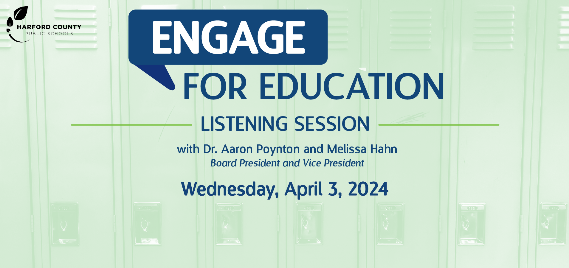 Engage for Education listening sessions with Dr. Aaron Poynton and Melissa Hahn