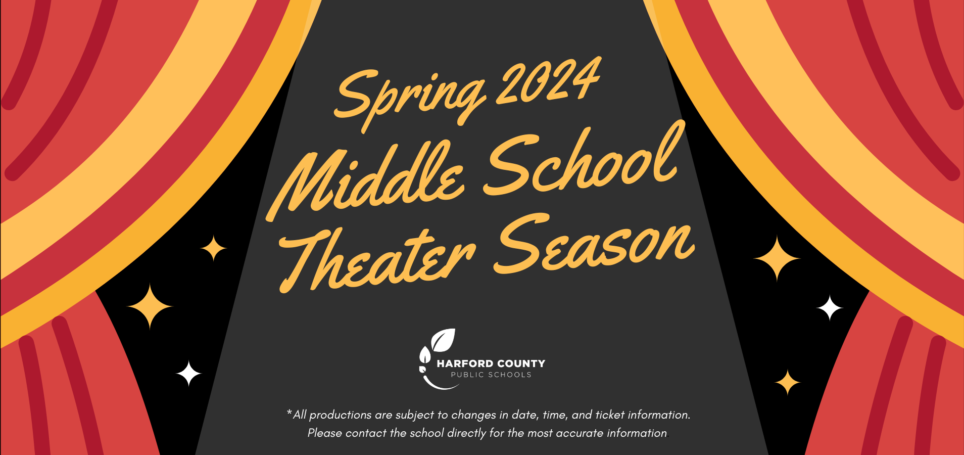 Middle School Spring 2024 Theater Schedule